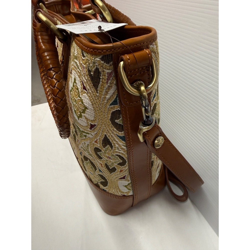 Patricia Nash LESINA Discovery Tapestry & Leather Tan Tote NEW $399 309 OF 400 - Picture 11 of 16